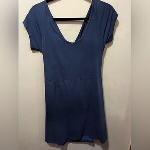 Pact Women's Navy Blue Scoop Neck Dress